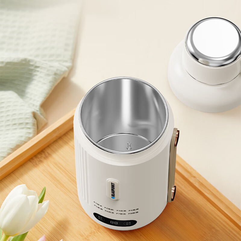 蓝宝(BLAUPUNKT) 电水壶便携式烧水壶家用旅行户外大容量电热水杯保温壶 双层不锈钢防烫电热水壶BP-DRB025高清大图