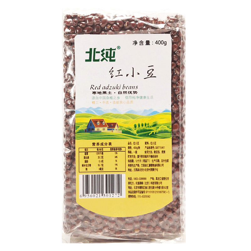 北纯 黑土杂粮 红小豆400g/袋 米面粮油 杂粮 五谷杂粮 粗粮 八宝粥腊八粥杂粮粥(真空包装)