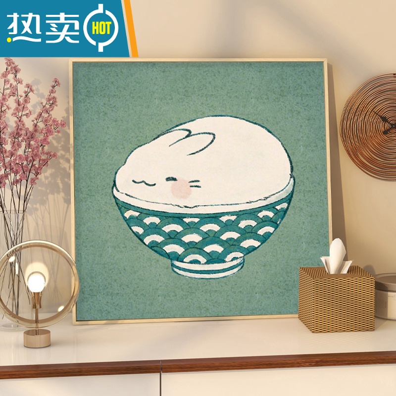 敬平 数字油画diy填充色手绘涂色卡通动物兔子客厅装饰油彩画装饰画高清大图