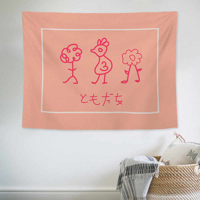 美帮汇卧室背景床头墙面装饰挂画布艺房间挂毯背景布挂布墙布高清大图