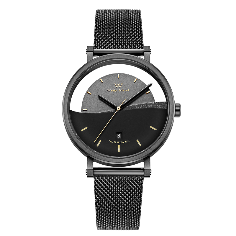 welly merck 威利默克手表男石英表敦煌超薄学生防水个性男士时尚潮流男表WM02M高清大图