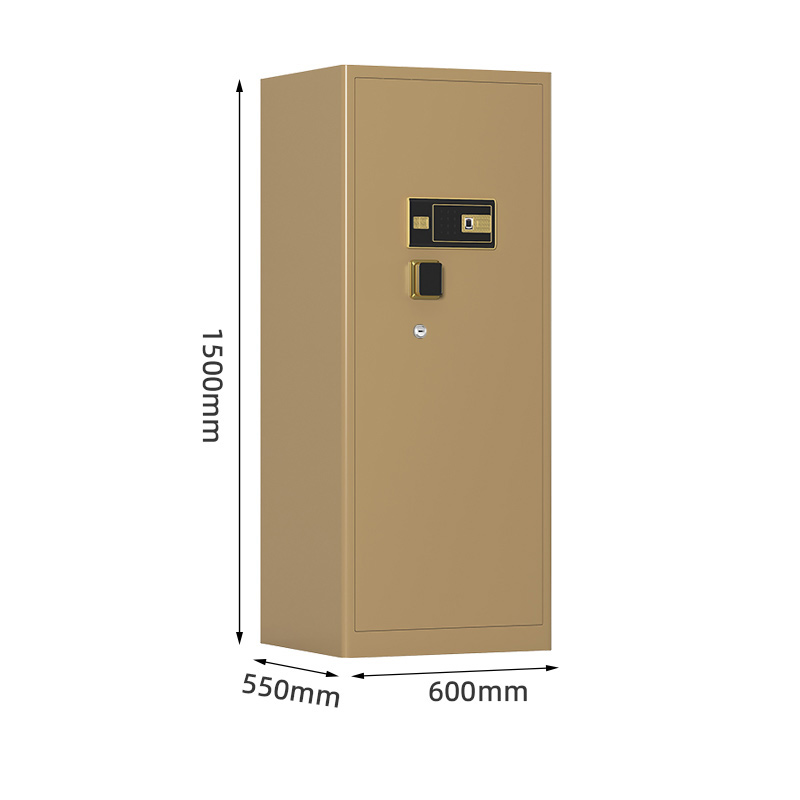 臻远 ZY6040391 钢制保险柜家用办公保险箱柜 指纹锁 600*550*1500mm 土豪金高清大图