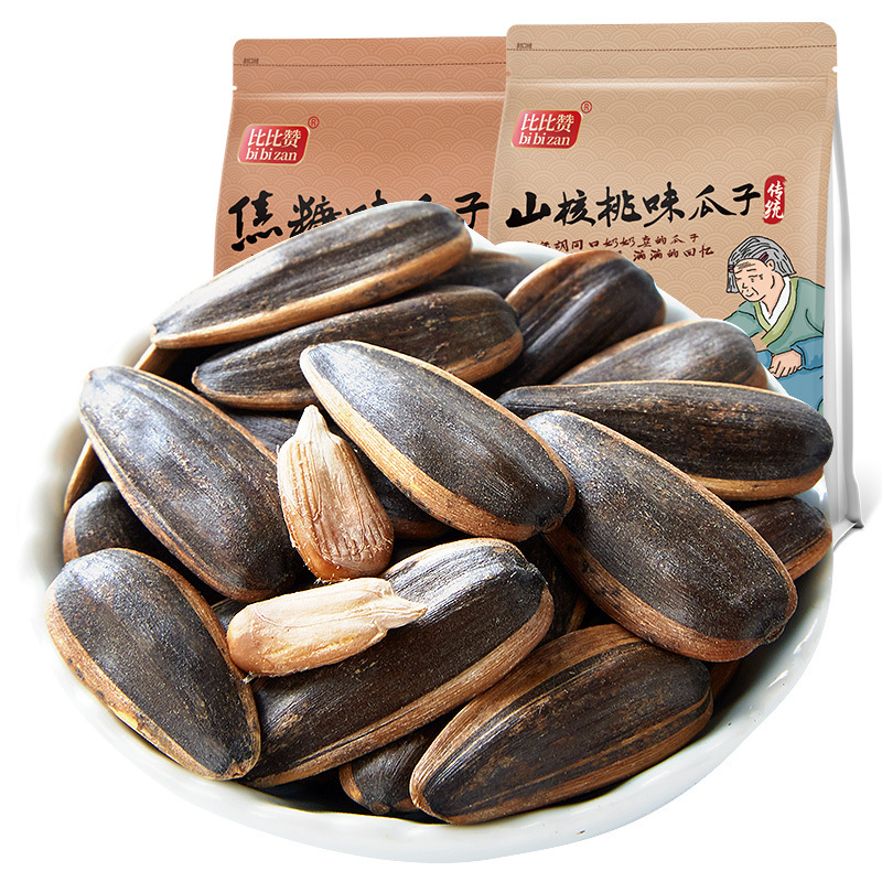 比比赞瓜子袋装葵花籽散装包装小零食炒货批发 焦糖味1000g