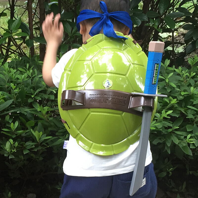 忍者神龟玩具武器套装cos装扮龟壳眼罩面具万圣节忍者龟玩具