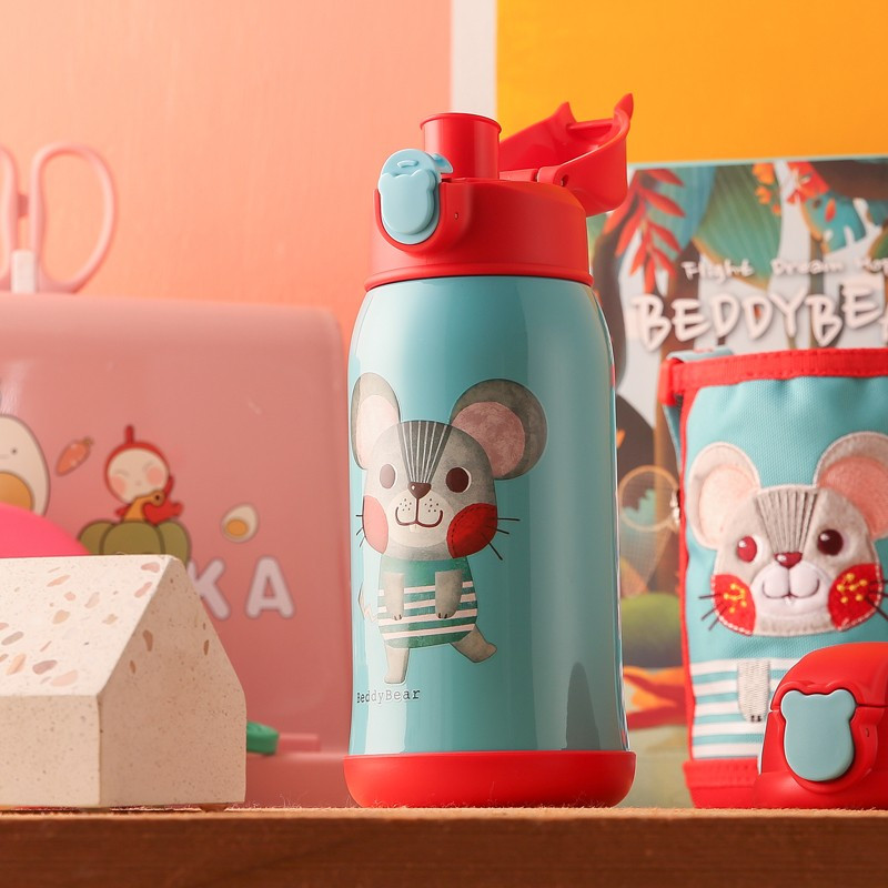 杯具熊(BEDDYBEAR) BJX-LH三盖生肖款儿童保温杯带吸管三盖水壶316不锈钢630ml