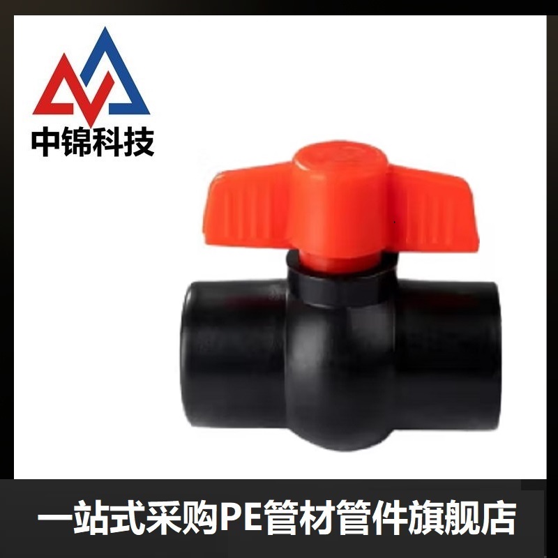 中锦科技 PE热熔球阀 PE32(1寸)全塑个高清大图