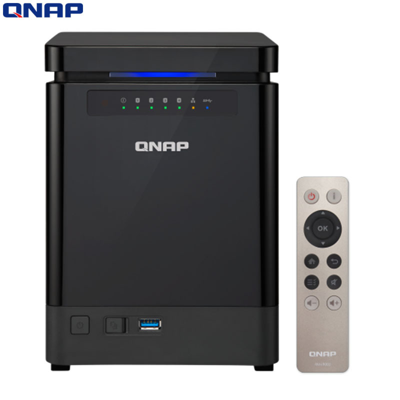 威联通(QNAP)TS453Bmini4G内存 四核处理器 直立 NAS 四盘位网络存储(无内置硬盘)