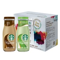 星巴克starbucks星冰乐上市2周年星享1+1纪念版 摩卡咖啡抹茶混合口味 281ml*6