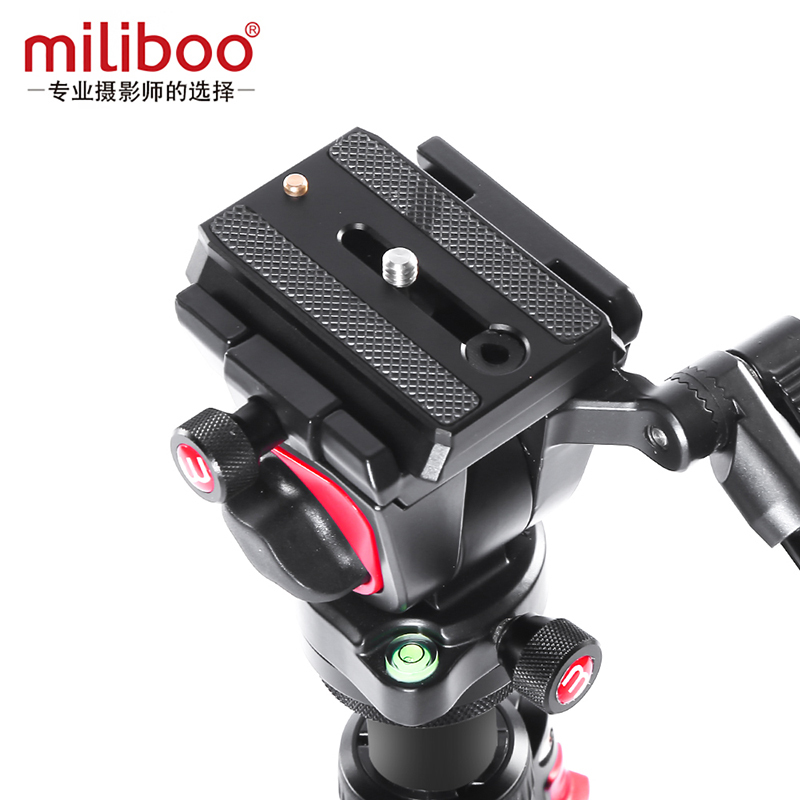 miliboo米泊MUFB-BK碳纤维液压阻尼轻型专业摄影摄像三脚架 碳纤维户外旅行相机三角架手机微单摄影支架