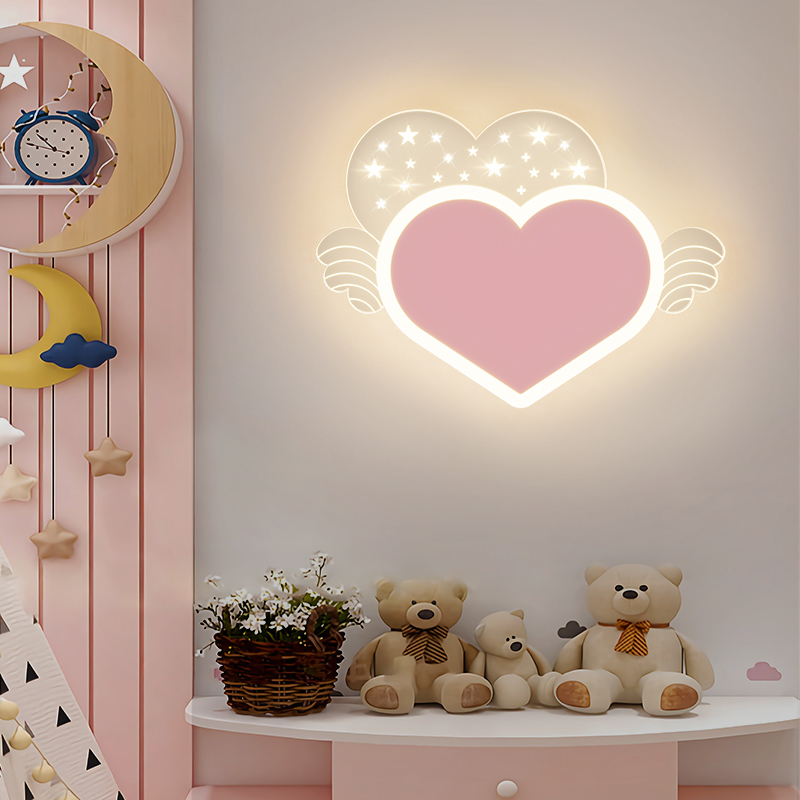 照明led壁灯个性创意简约男孩女孩卧室床头灯卡通儿童房墙壁过道灯具