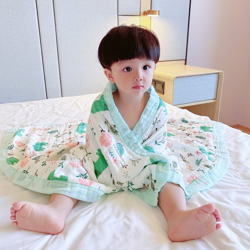 婴儿童宝宝包巾智扣纱布小被子包被新生初生薄款夏抱被浴巾防惊跳