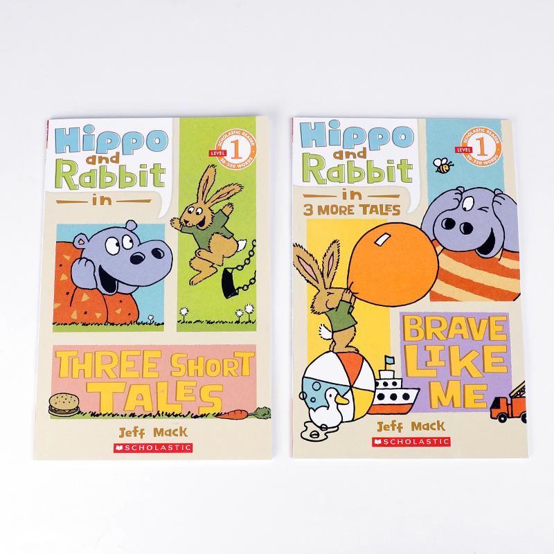 [正版]英文原版进口Hippo & Rabbit in 河马和兔子系列2本 中小学生英语课外阅读读物趣味性幽默搞笑桥梁高清大图