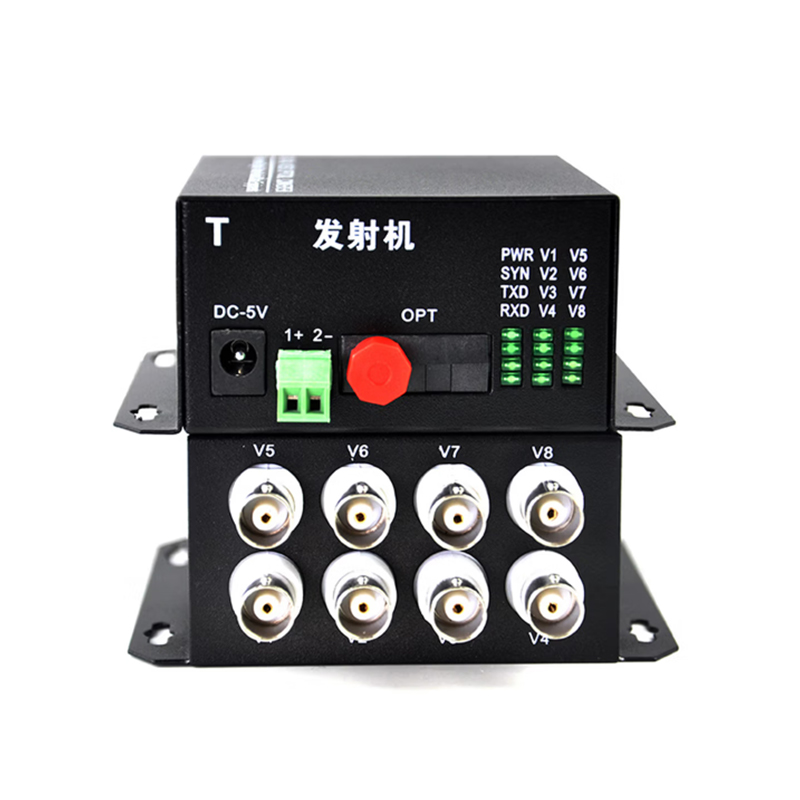 迪信光谱 8口交换机模拟视频传输光端机 OYD-4E08D 台高清大图