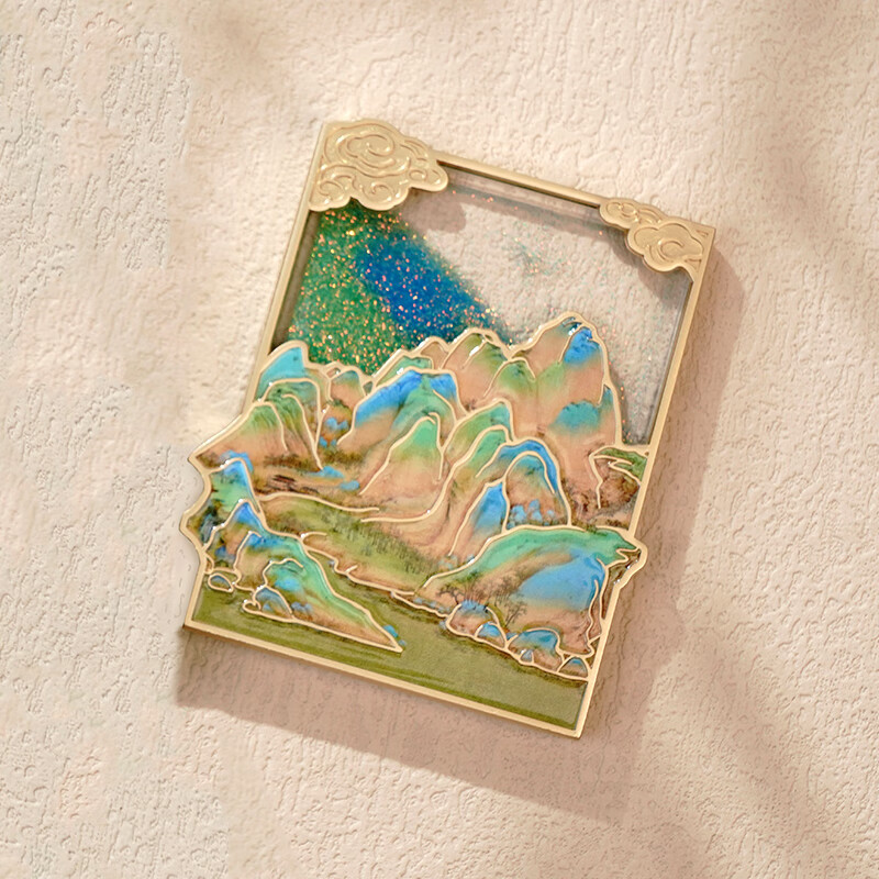 多彩浮雕立体电镀砂金冰箱贴高清大图