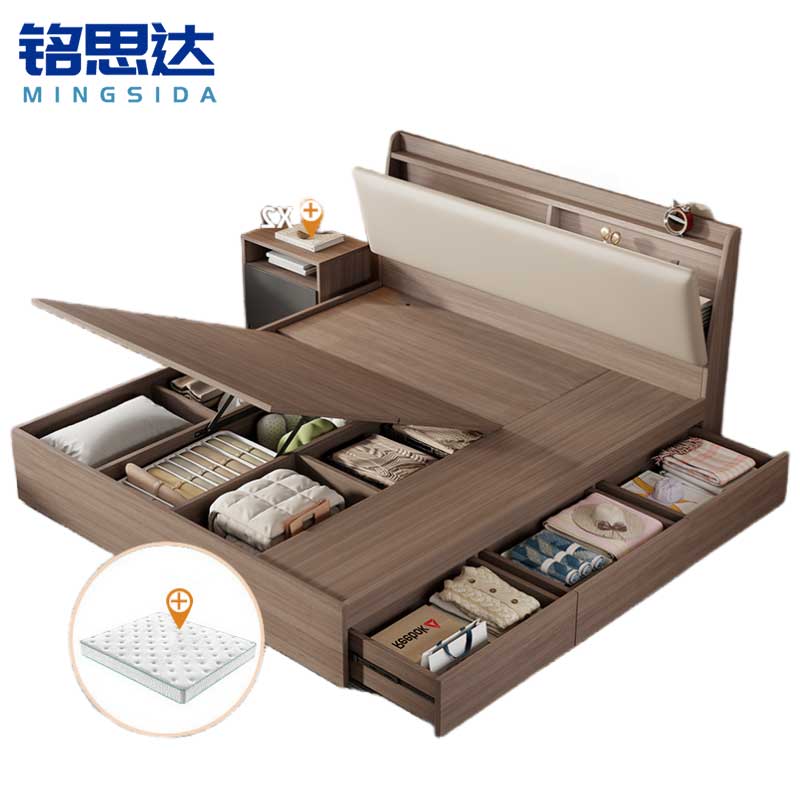 铭 思 达 实木储物床高清大图