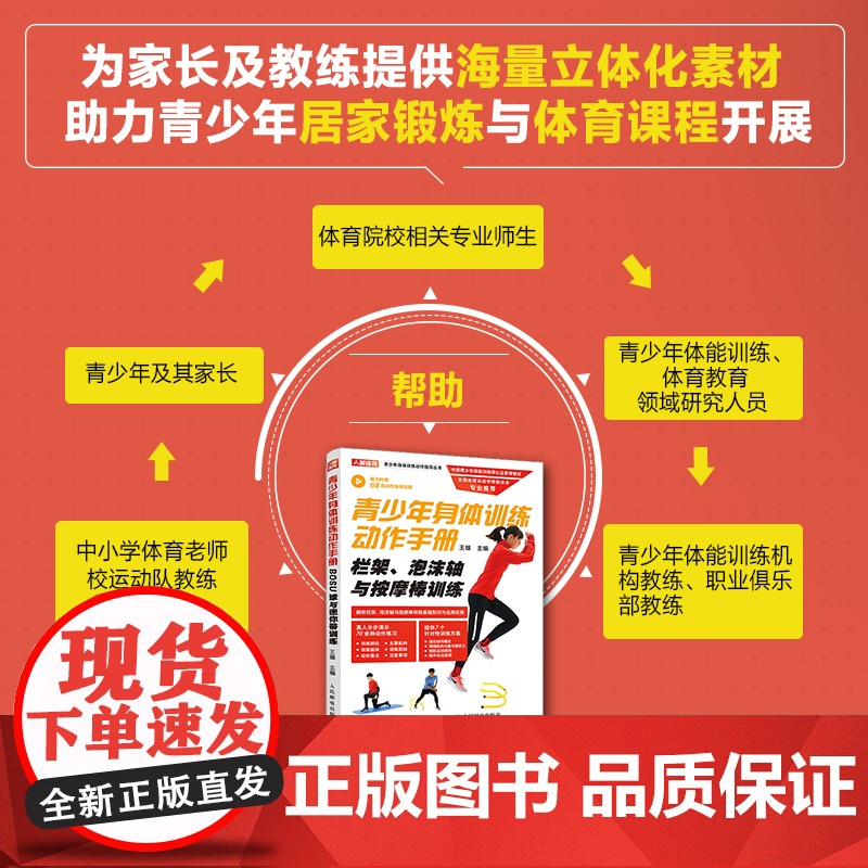 青少年身体训练动作手册栏架泡沫轴与按摩棒训练 王雄 著 运动健身高清大图