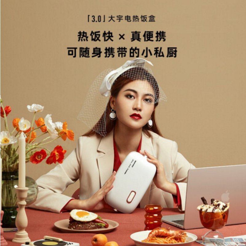 大宇 DAEWOO可插电加热饭盒 蒸饭堡