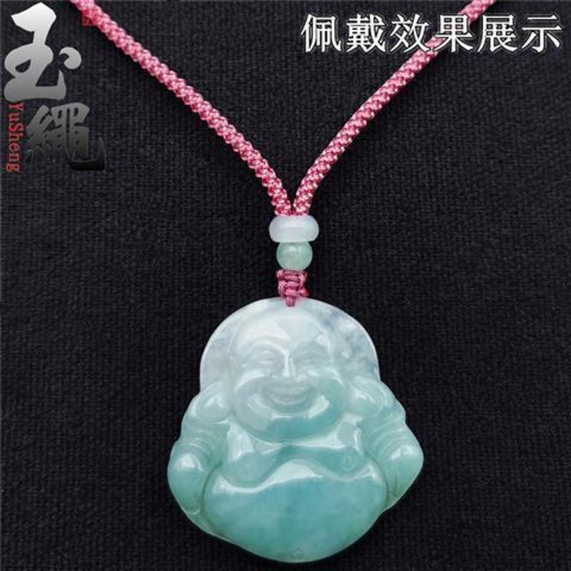 简约吊坠绳八三翡翠佛牌玉佩项链绳diy手工编织蜜蜡挂坠绳子批发 咖啡色 固定款