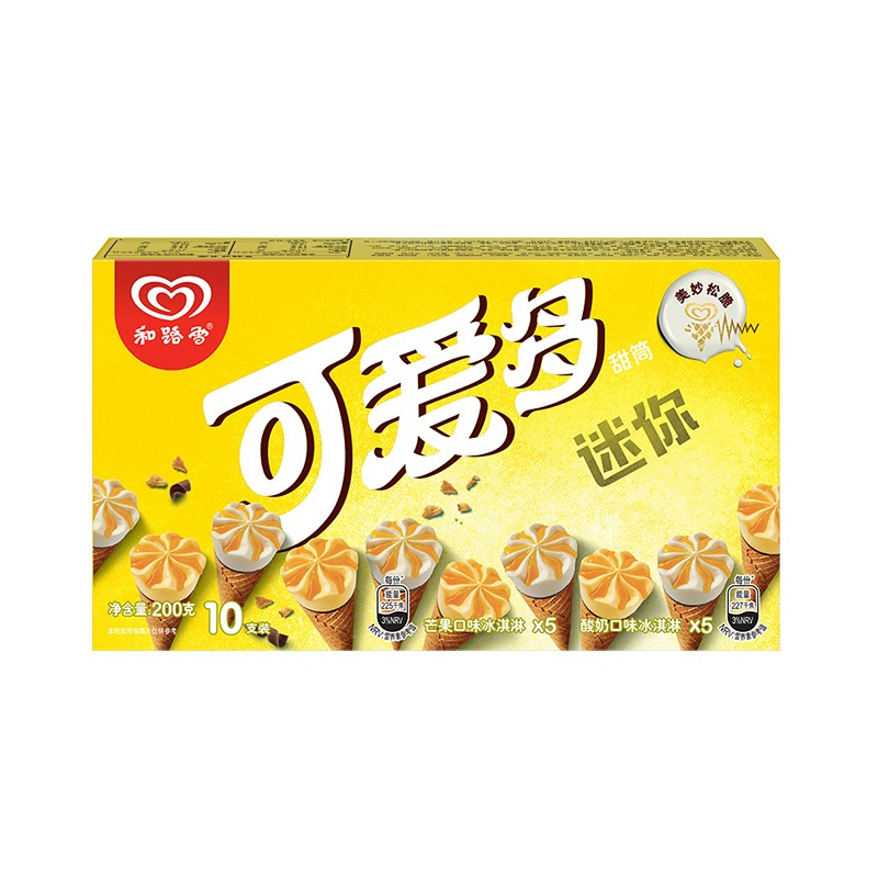迷你可爱多甜筒芒果酸奶口味冰淋200g