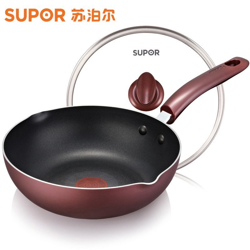 苏泊尔(SUPOR)煎锅火红点无油烟不粘炒锅PJ28R4