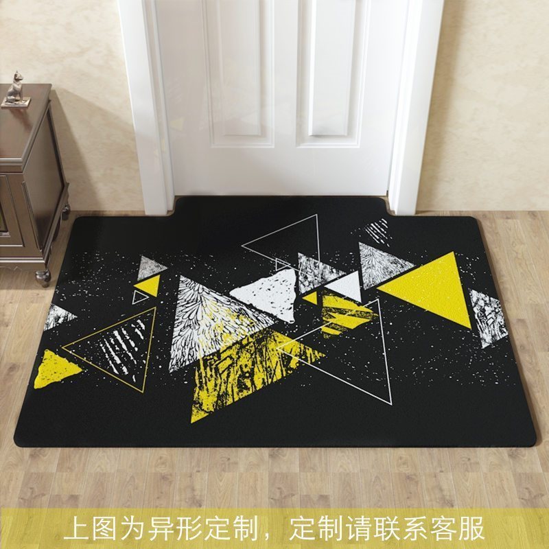 家柏饰(CORATED)客厅地毯垫进地垫毯入户蹭脚垫厅浴室口可裁剪 撞色几何 1.2&times;1.8米（收藏店铺送礼包）
