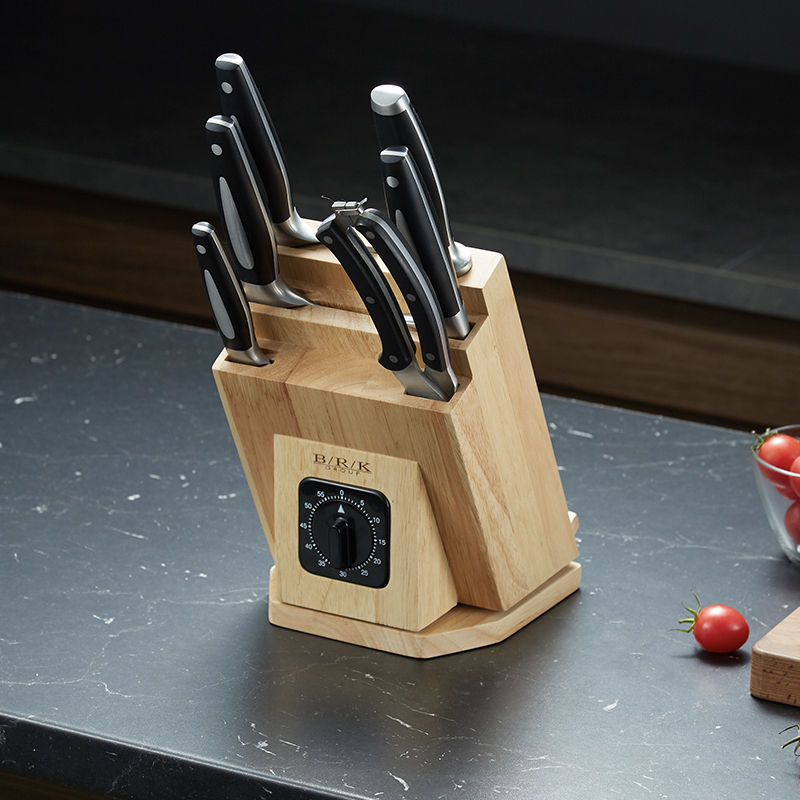 brkgermany德国厨具奥伯豪森刀具七件全套厨房刀具德国钼钒钢切菜刀斩