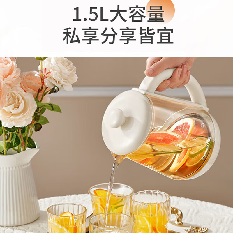 九阳(Joyoung) K15D-WY6121 电水壶 养生壶 煮茶器煮茶壶电水壶热水壶烧水壶电热水壶迷你玻璃花茶壶高清大图