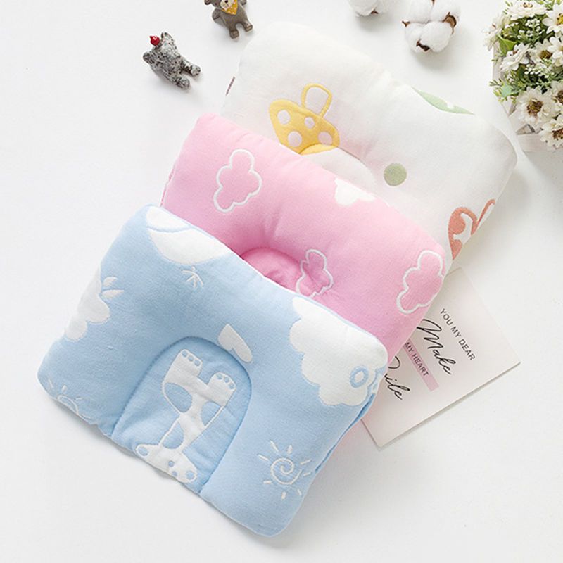 婴儿枕头新生儿童定型枕小孩纠正头型棉卡通防偏头矫正宝宝枕头