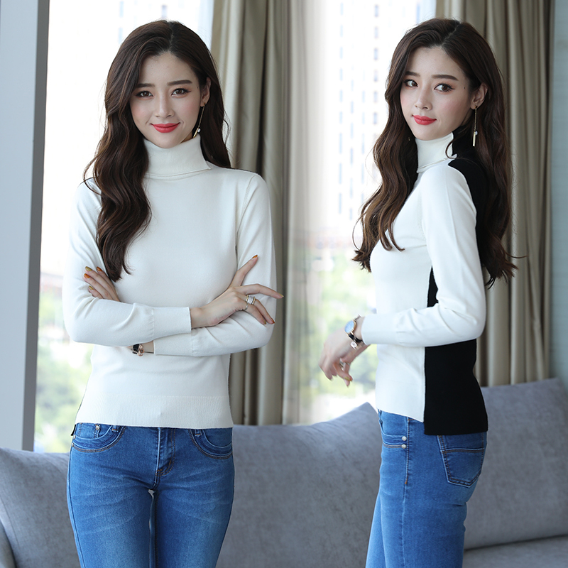 18新款女秋冬季韩版纯色长袖t恤女学生修身百搭打底衫上衣