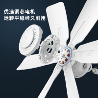 康佳(KONKA)吊扇KF-DS95定时延长线 节能省电安装方便宿舍家用小风扇 风扇 电扇 机械控制 1挡 正常风小吊扇