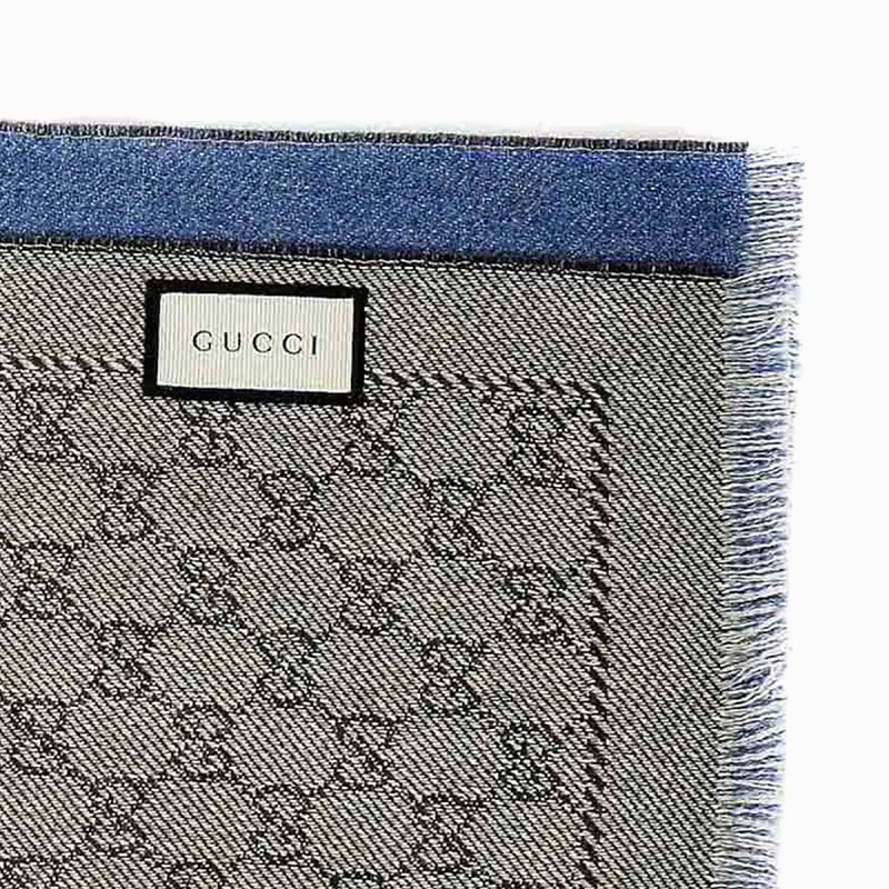 [直营]GUCCI 古驰 男女中性经典双G纯羊毛围巾 175*34cm