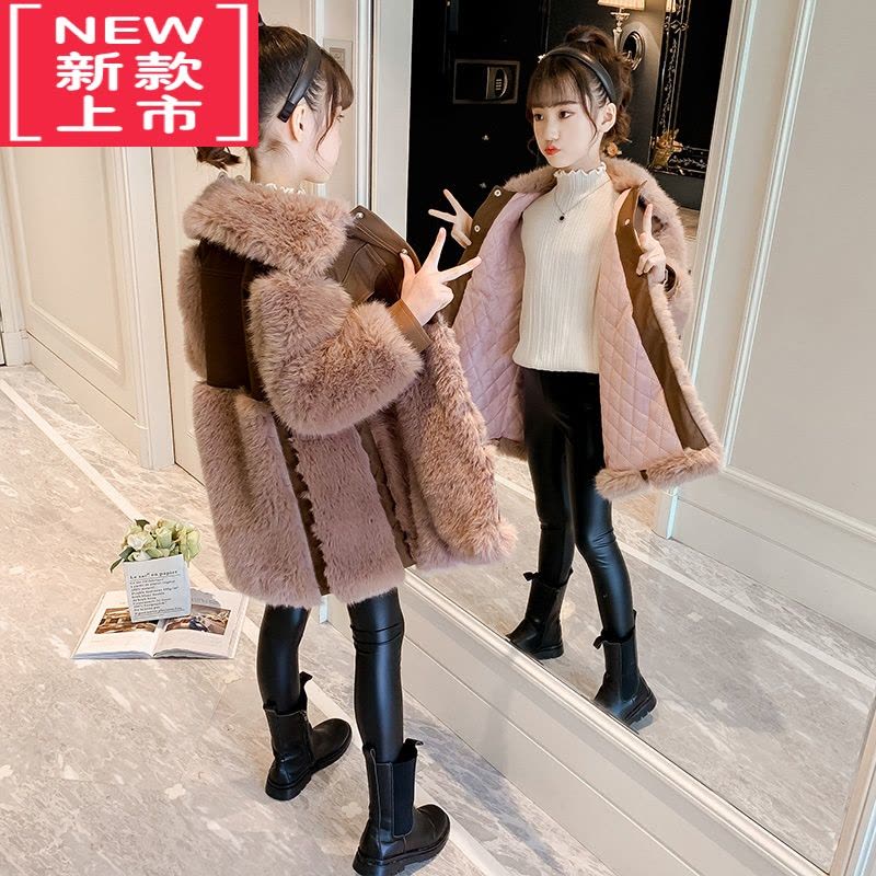 可莉允女童洋气皮草外套冬季童装秋冬装棉衣儿童女大童女孩2022新款棉服图片