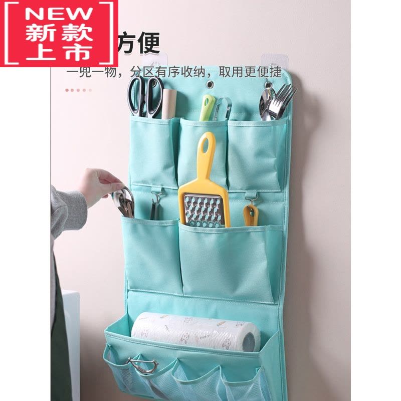 可莉允墙上悬挂式布艺收纳袋挂袋墙挂式宿舍好物挂墙收纳器置物袋壁挂图片