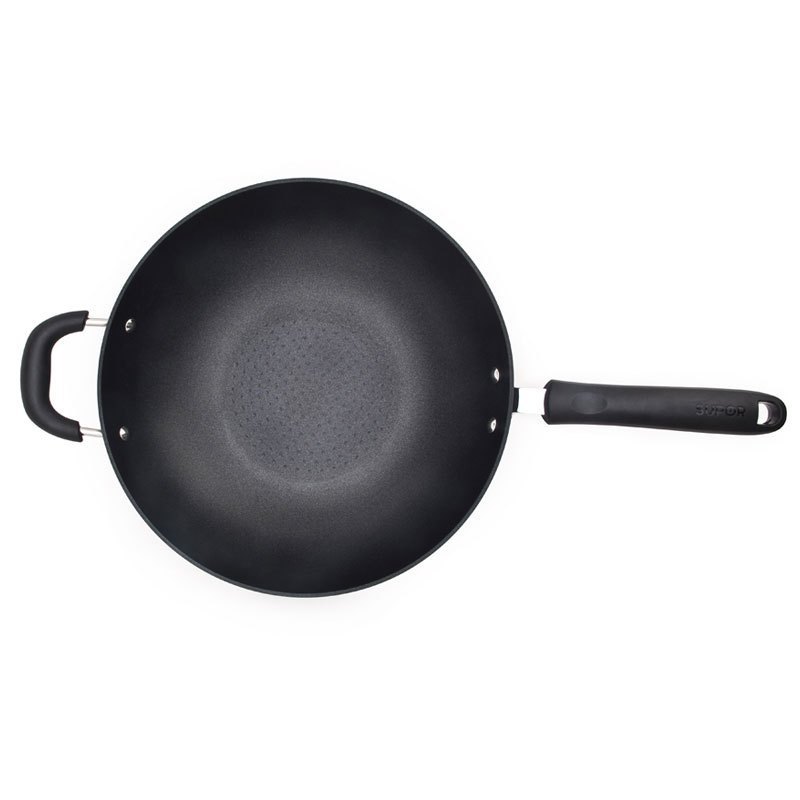苏泊尔(SUPOR)炒锅不粘锅平底轻油烟炒菜锅电磁炉燃煤气通用不沾锅32cm复底加厚炒锅 32cm EC1232P02高清大图