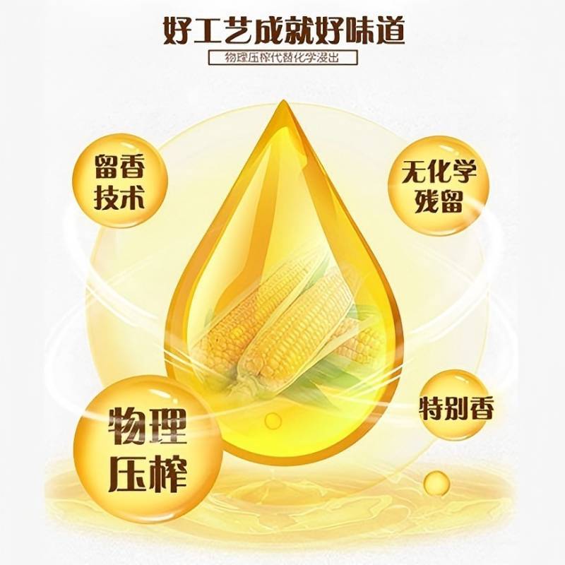 鲁花香味家族玉米胚芽油5L*1瓶