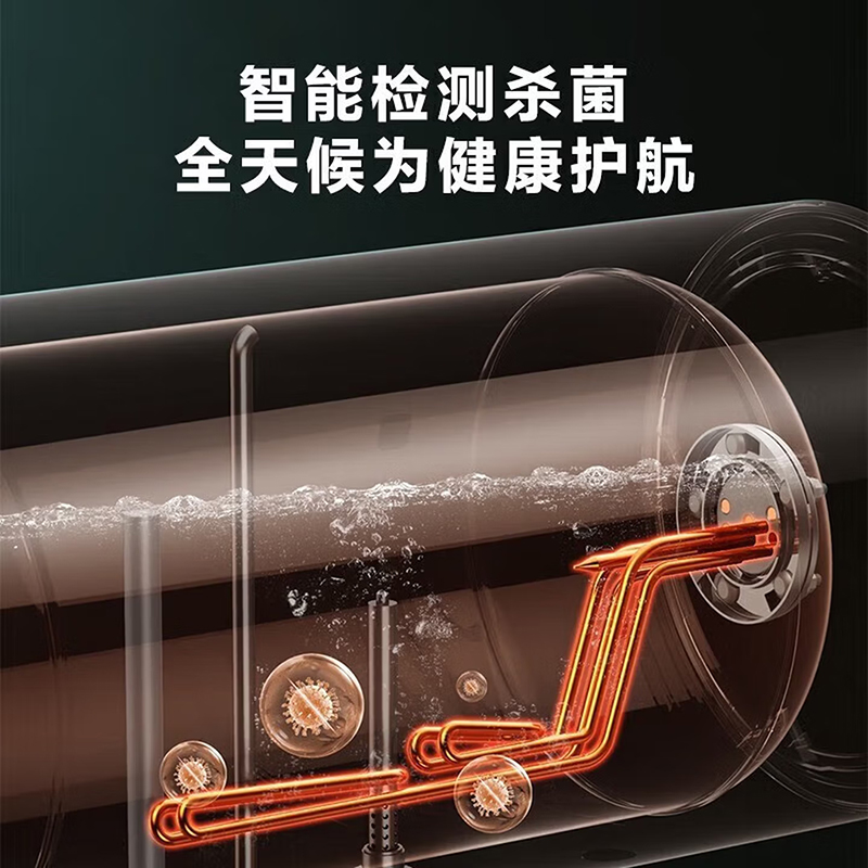 美的电热水器60升储水式 3300W变频 终身免换镁棒省钱 安全零电洗一级节能 智能家电 F6032-JA5(HE)高清大图