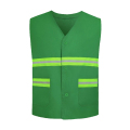 翌嘉YJ4112149反光背心环卫园林反光马甲施工交通反光衣 环卫款墨绿色