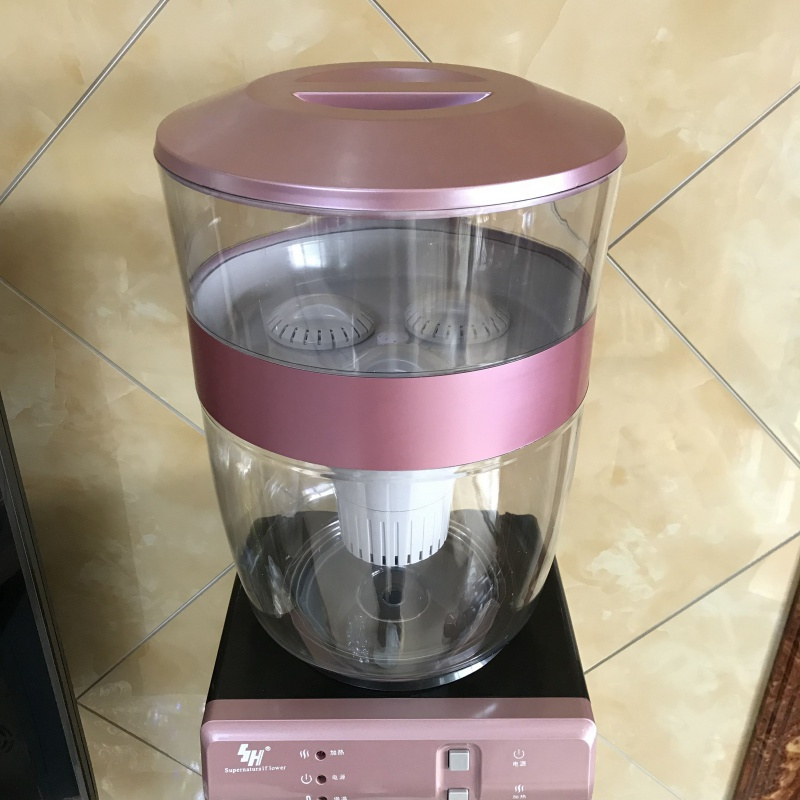 净水桶过滤桶家用过滤器净水器过滤自来水任意搭配台式饮水机 粉色圆形桶(透明蓝通体)不含饮水机定制商品