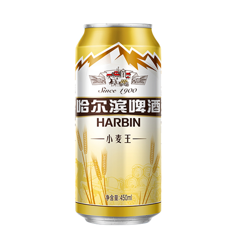 哈尔滨啤酒经典小麦王高升装450ml*15听装