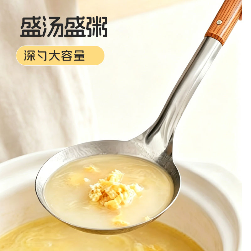 家用食品级不锈钢锅铲煎铲炒勺炒菜铲子捞勺汤勺厨具套装1155高清大图
