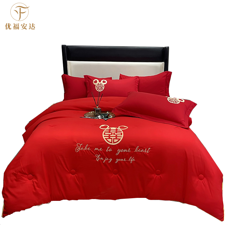 优福安达刺绣磨毛棉花被被芯 10斤冬被200X230cm BX20240004R /张高清大图