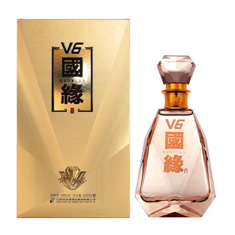今世缘 国缘V6 49度 500ml 单瓶 浓香型 白酒