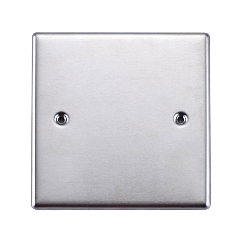 回固86底盒盖地插装饰盖板120不锈钢地插座银色铜盲板铁盒地插盖板