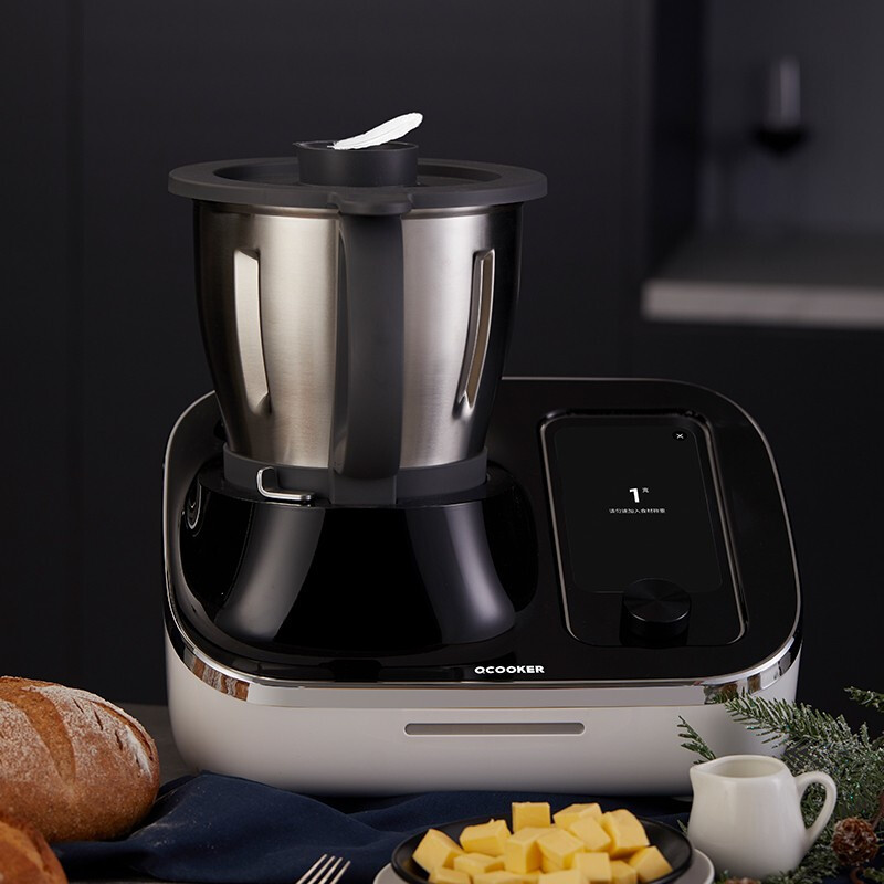 圈厨(QCOOKER)多功能智能料理机无油烟AI智能商用绞肉机研磨机家用全自动炒菜机饭煲电蒸锅切碎机烹饪机器人一体机C2