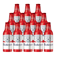 Budweiser/百威啤酒红色铝瓶国产百威经典小瓶355ml*12瓶正品