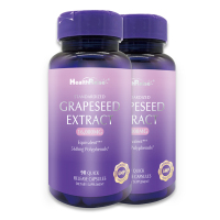 [好物5折抢先购]Health Raise葡萄籽美白精华胶囊2瓶装90粒/瓶 特别添加花青素和白藜芦醇 美国进口