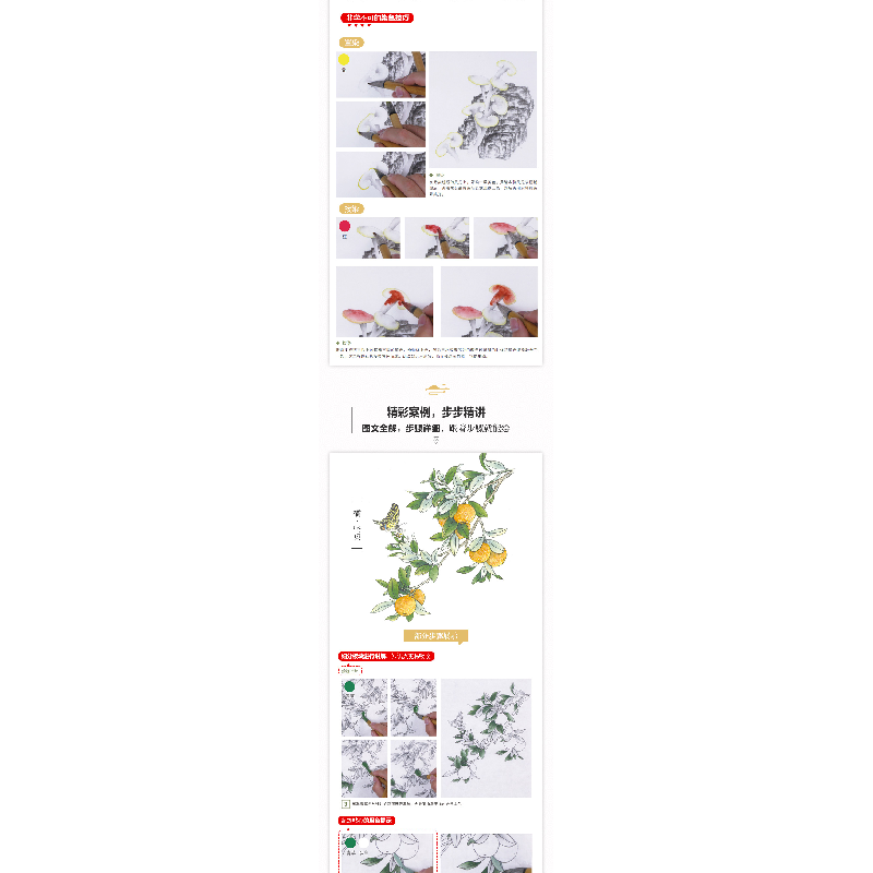 正版新书]新彩绘古韵 工笔彩墨草木情邰树文9787115520623高清大图