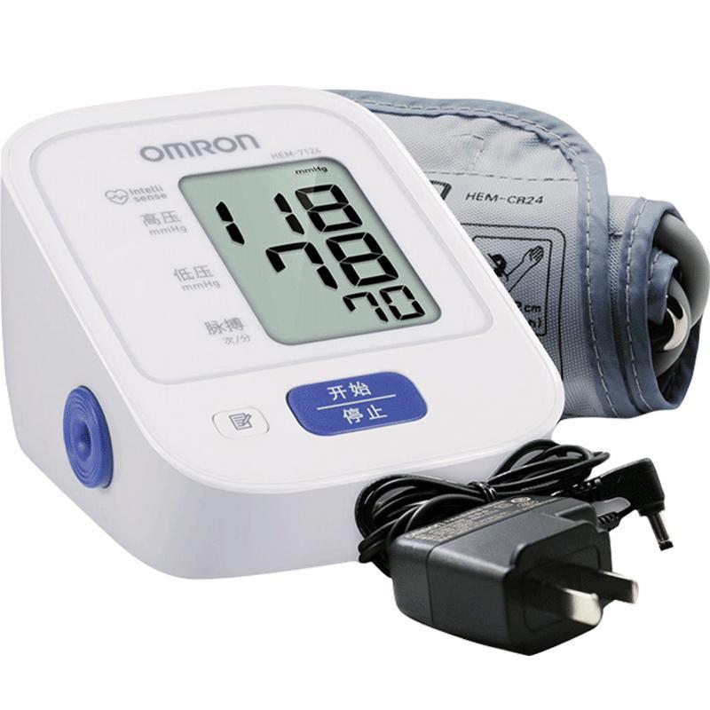 欧姆龙(OMRON)电子血压计 HEM-7124 家用上臂式全自动智能加压血压仪 精准电子血压测量仪