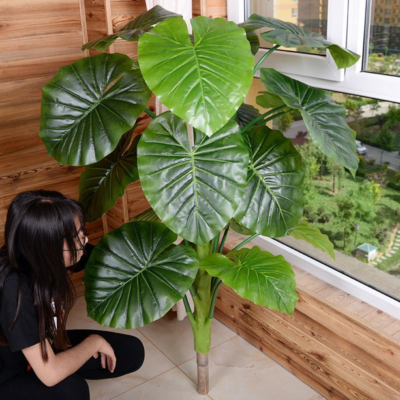 假树滴水观音仿真植物树绿植大型盆栽客厅办公室内假花落地装饰花