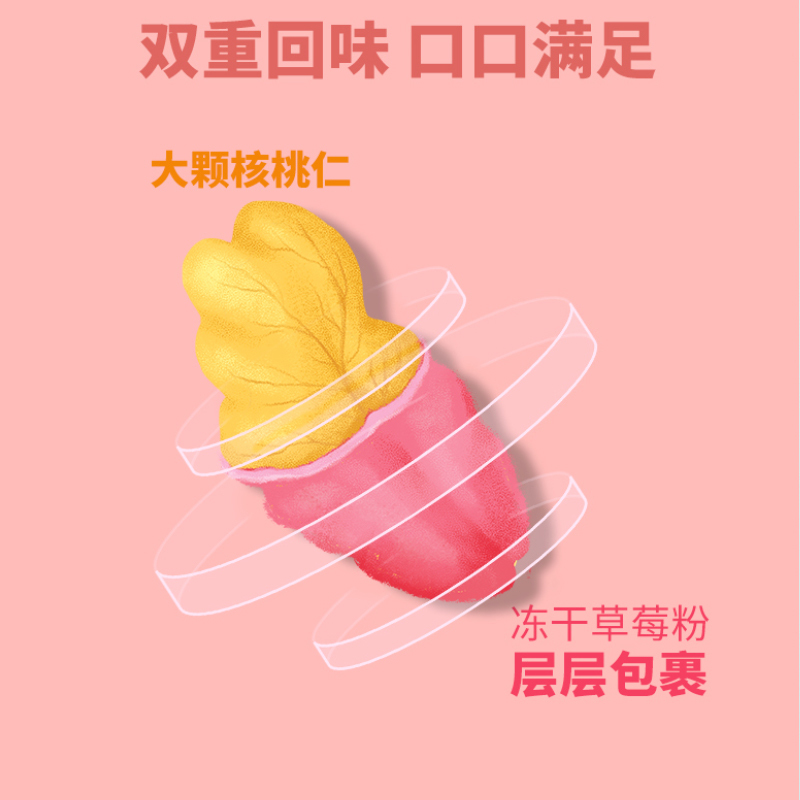 苏宁宜品疆果果草莓味核桃仁10g*12包/袋